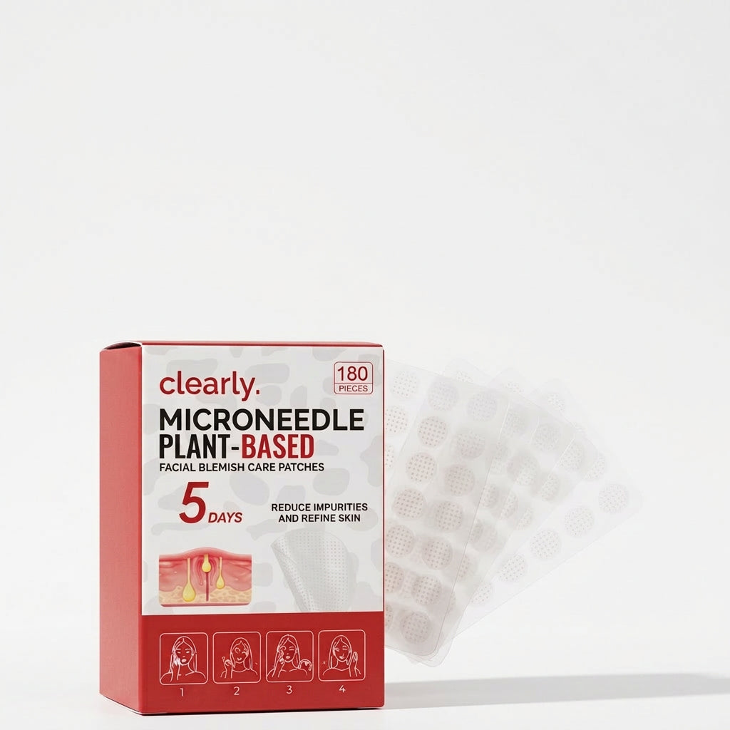 clearly. microneedle blemish patches box with patch sheets