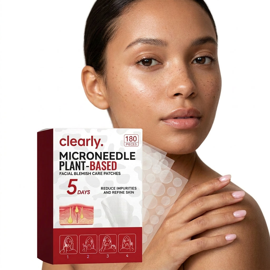 model holding clearly. microneedle patches box