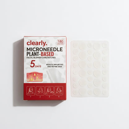 clearly. patches box flat lay with patch sheet
